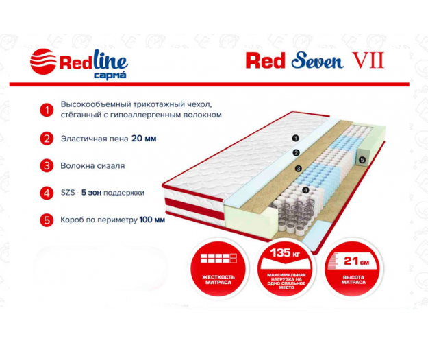 Матрас Red Seven 900*2000 в Новосибирске